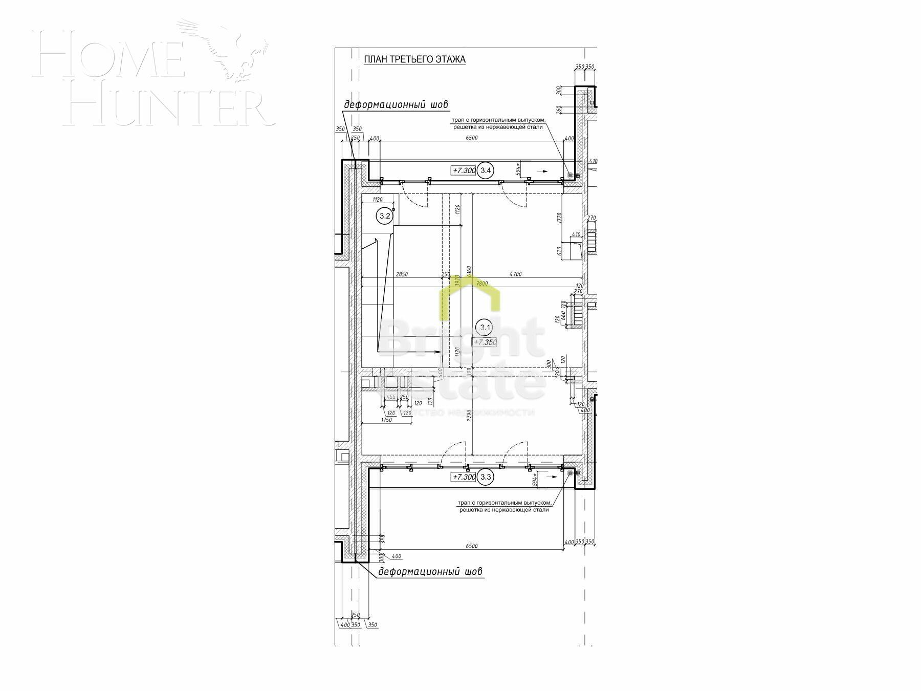 3-этажный таунхаус 237.9 м² без отделки
