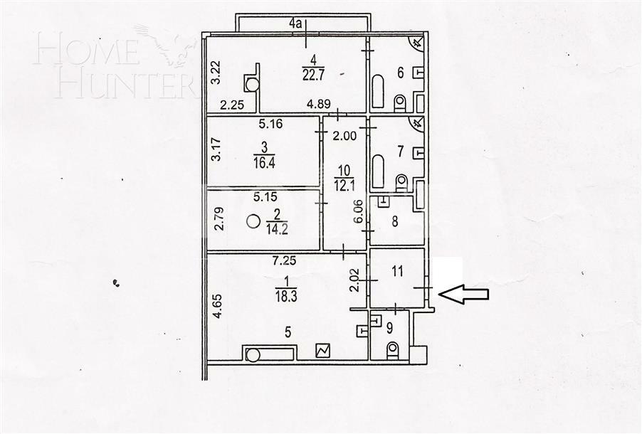 4-КОМН. КВАРТИРА С ОТДЕЛКОЙ 132 М² НА 6 ЭТАЖЕ
