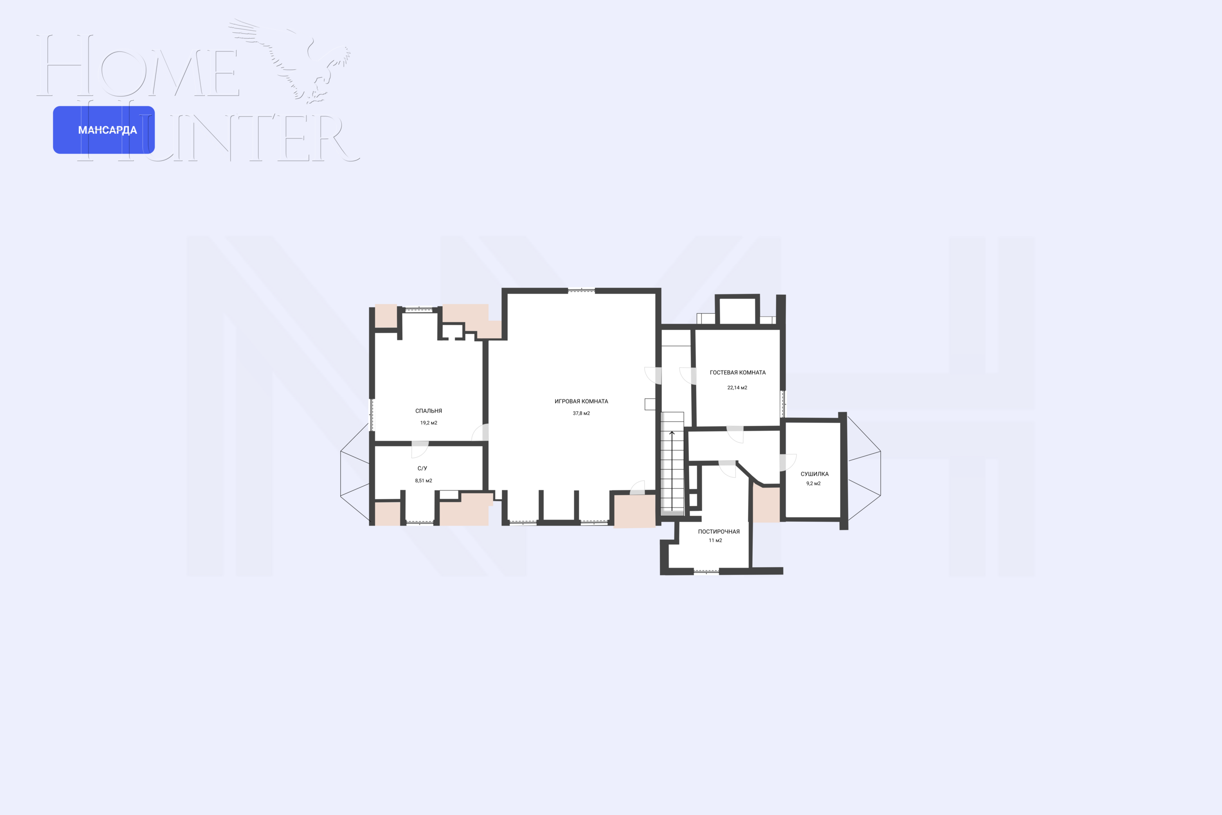 3-этажный коттедж 962 м² с отделкой