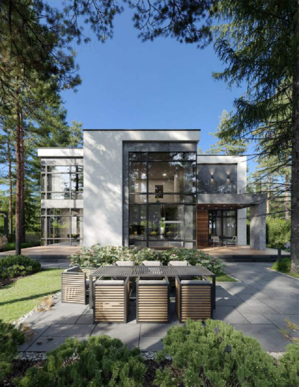 2-этажный коттедж 520 м² без отделки