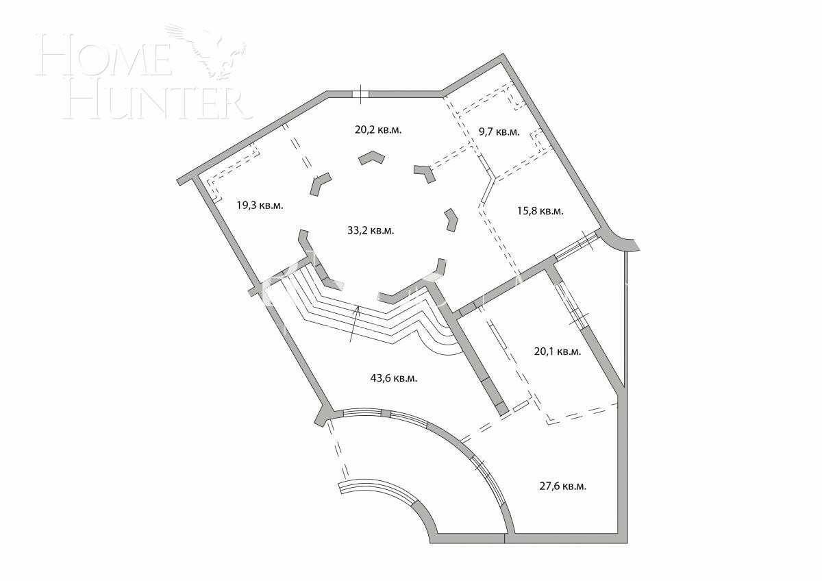 5-КОМН. КВАРТИРА С ОТДЕЛКОЙ 220 М² НА 3 ЭТАЖЕ