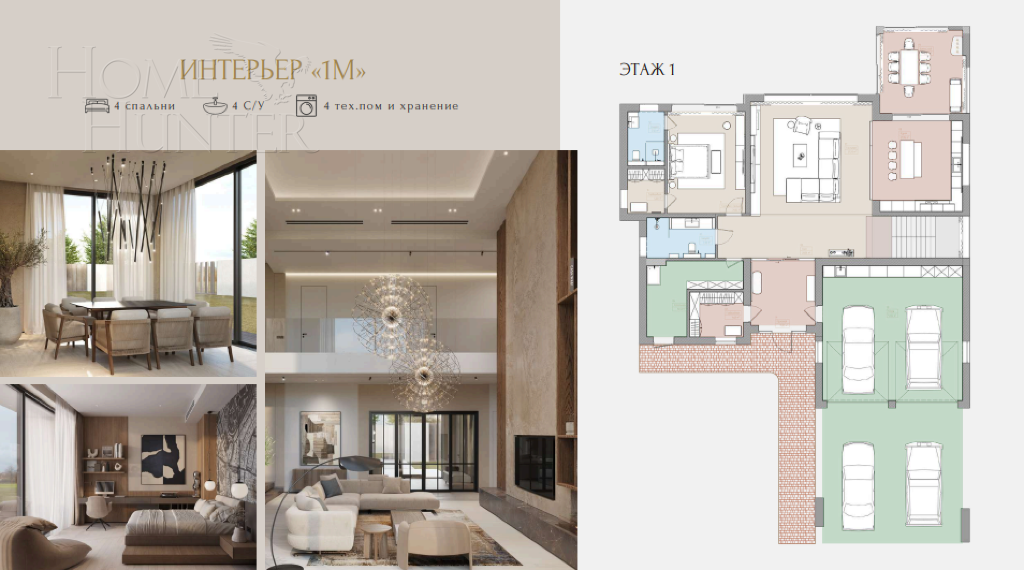 2-этажный коттедж 435 м² без отделки