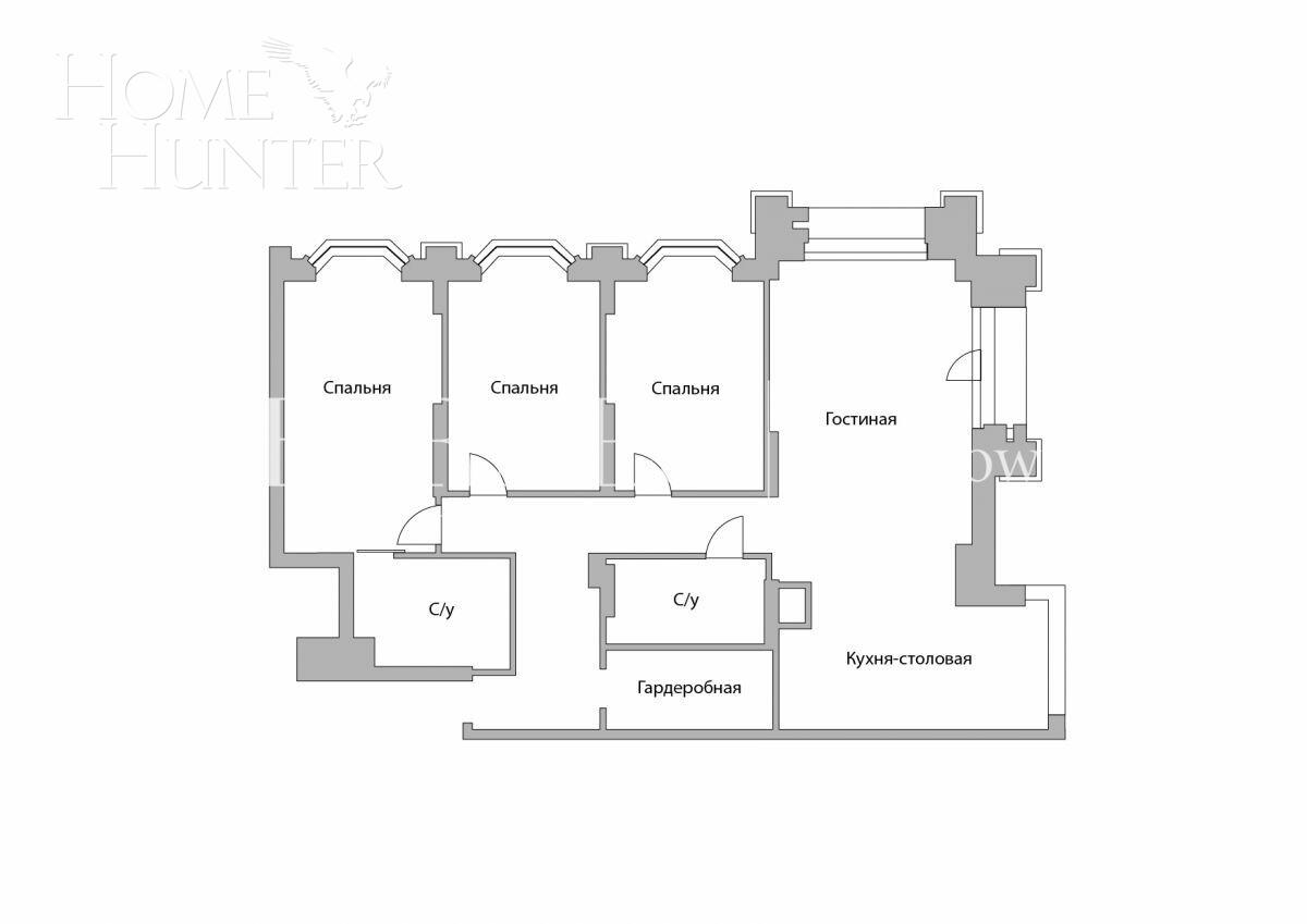 4-КОМН. КВАРТИРА С ОТДЕЛКОЙ 177.1 М² НА 32 ЭТАЖЕ