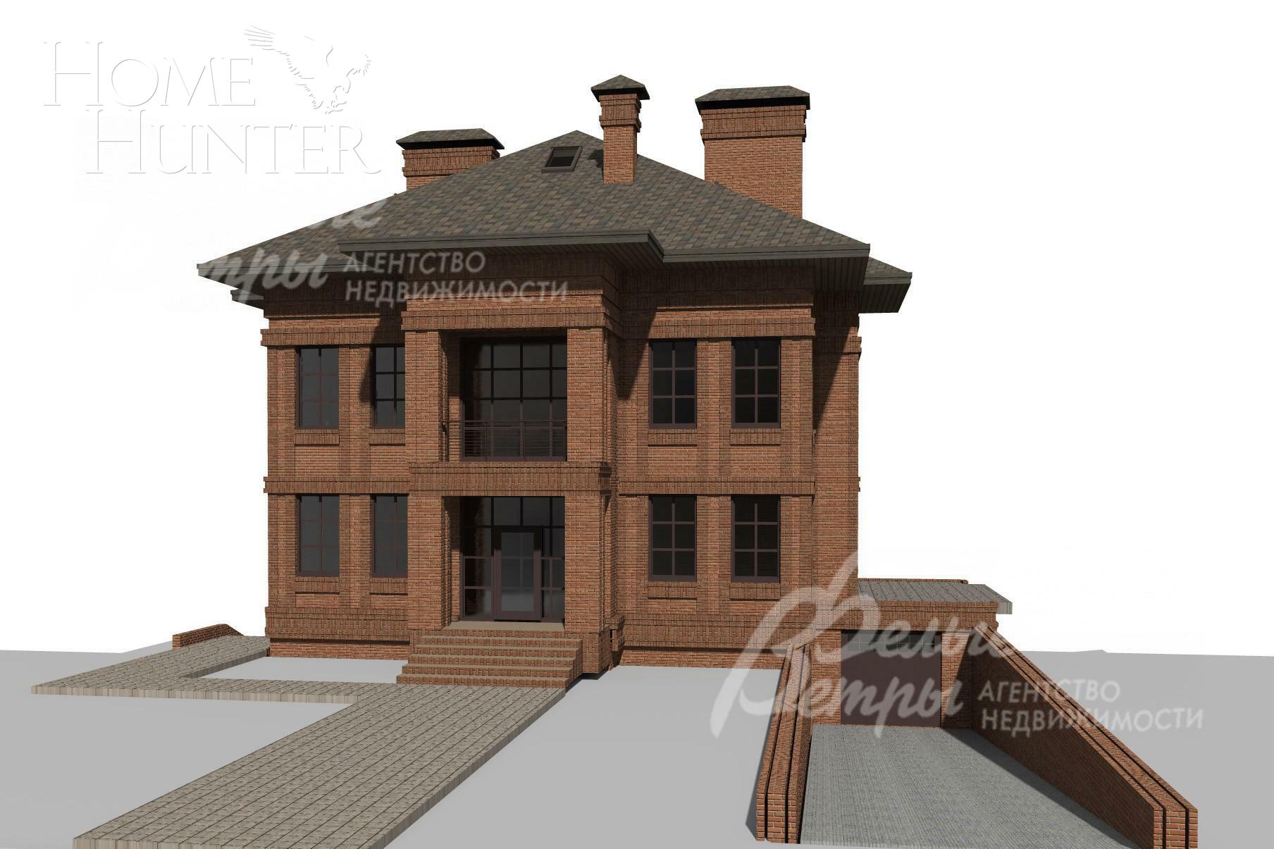 2-этажный коттедж 607 м² без отделки