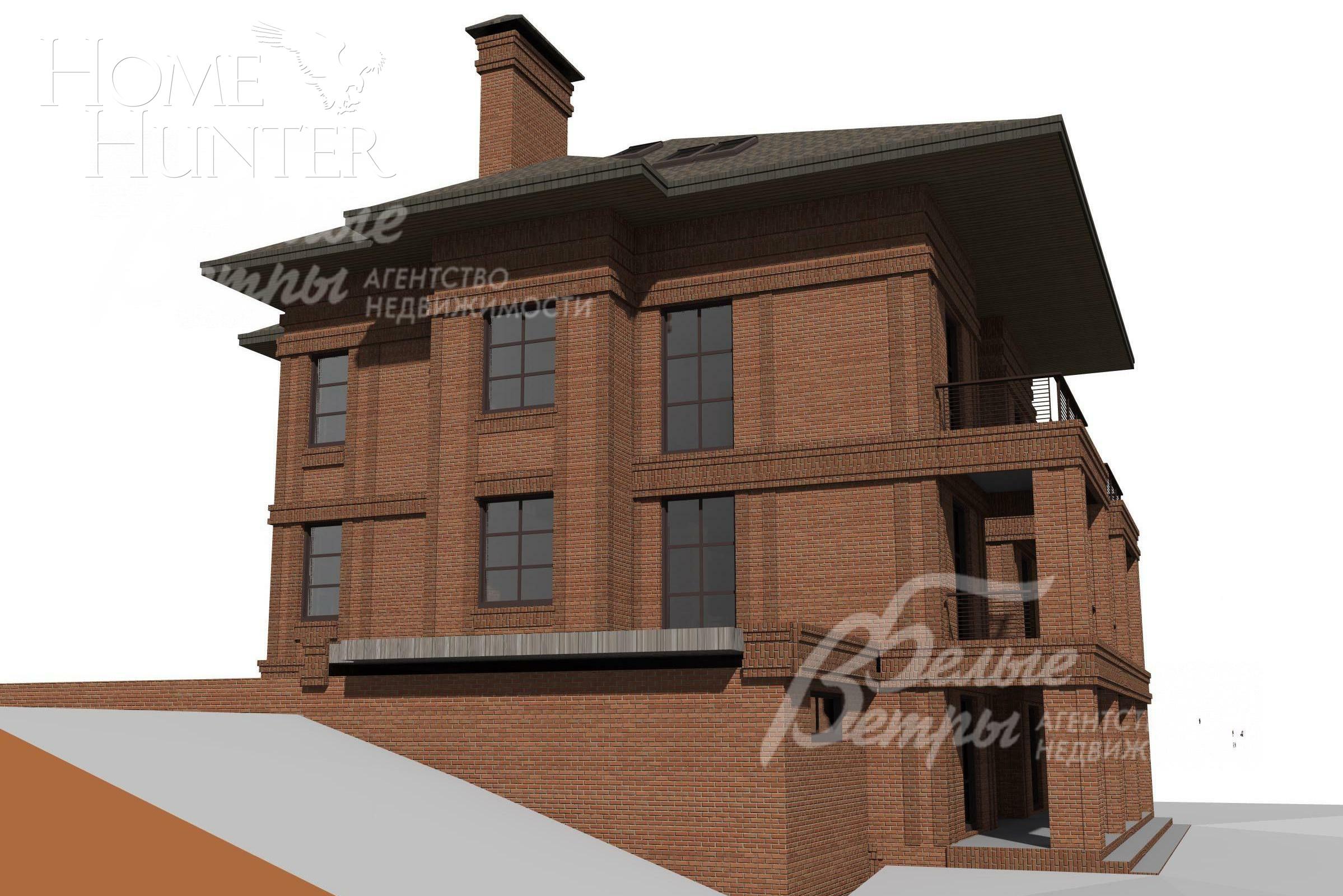 2-этажный коттедж 607 м² без отделки