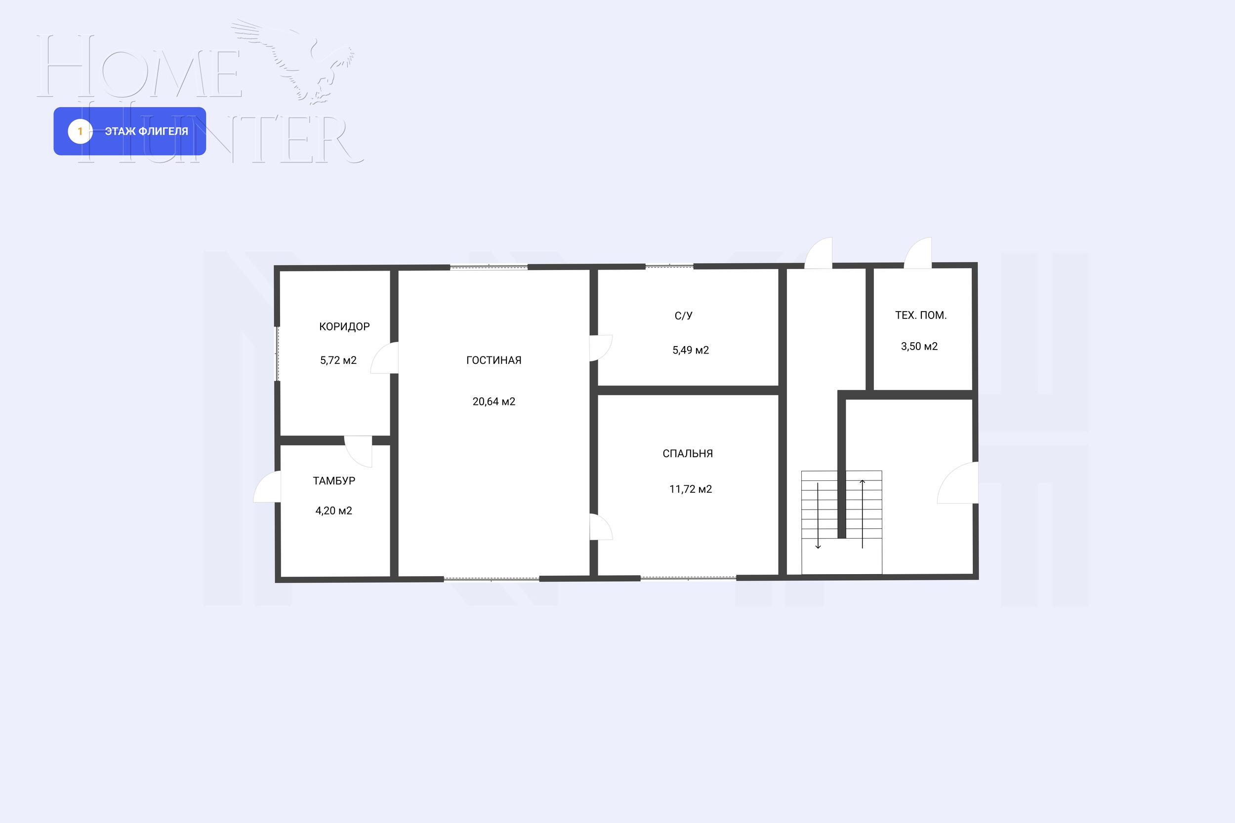 2-этажный коттедж 1 638 м² без отделки