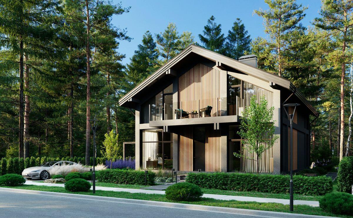 2-этажный коттедж 306 м² без отделки