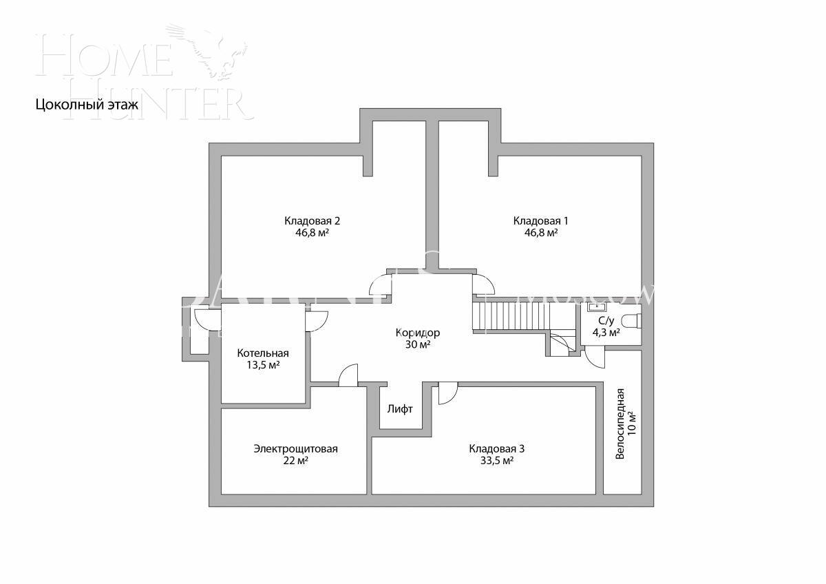 4-КОМН. АПАРТАМЕНТЫ С ОТДЕЛКОЙ 230 М² НА 1 ЭТАЖЕ