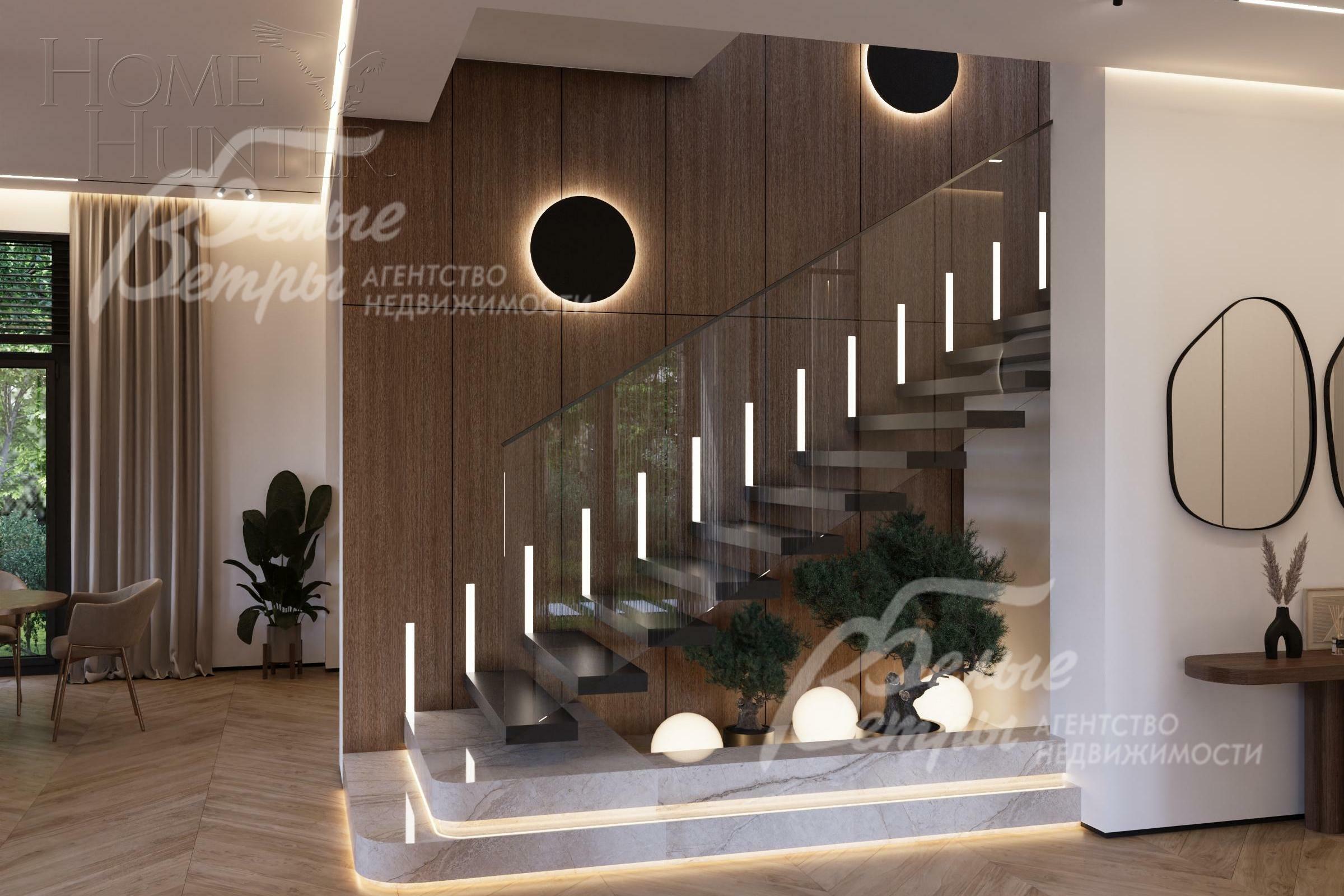 2-этажный коттедж 335 м² с отделкой