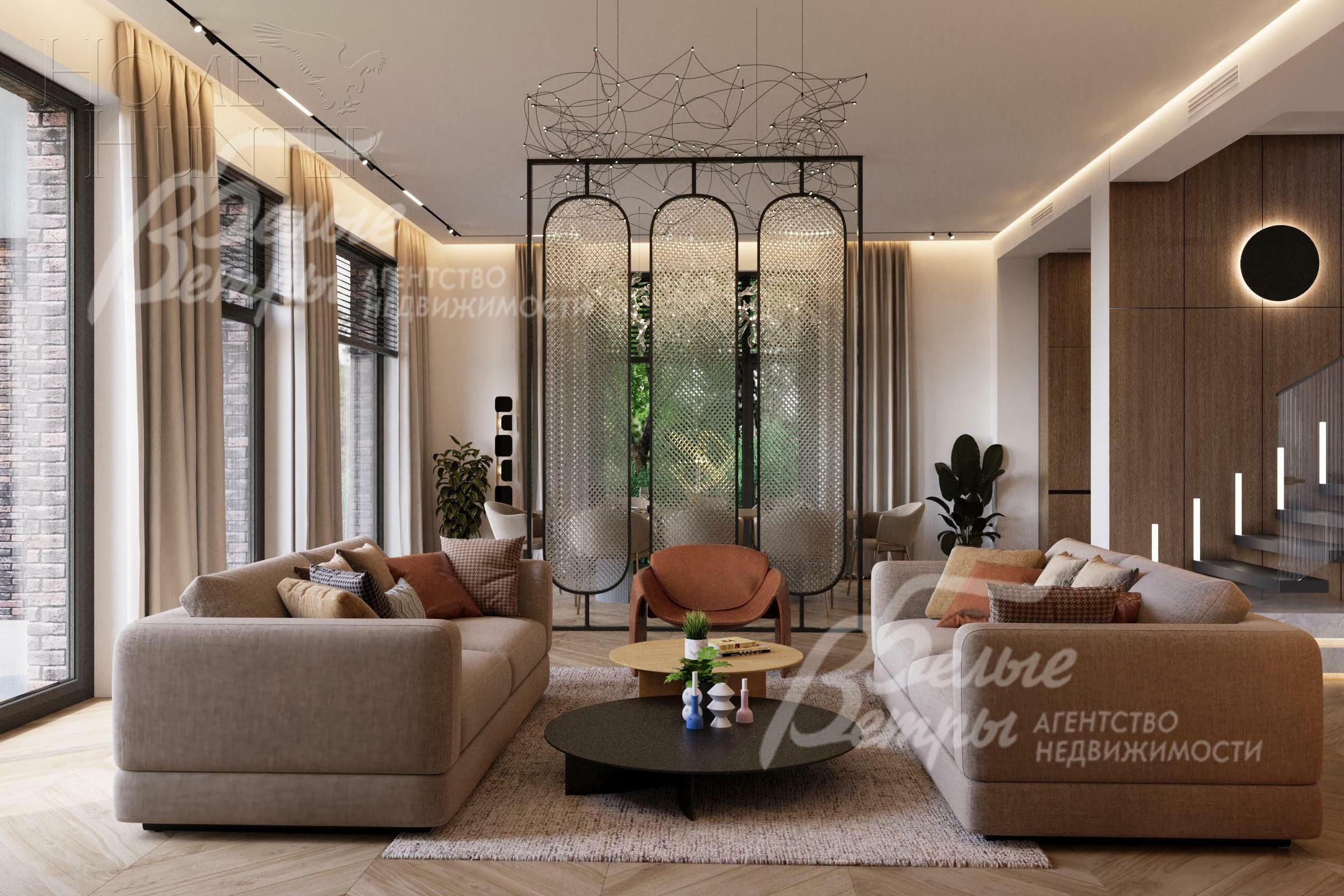 2-этажный коттедж 335 м² с отделкой