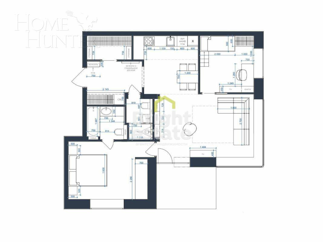 3-КОМН. КВАРТИРА С ОТДЕЛКОЙ 76.6 М² НА 2 ЭТАЖЕ