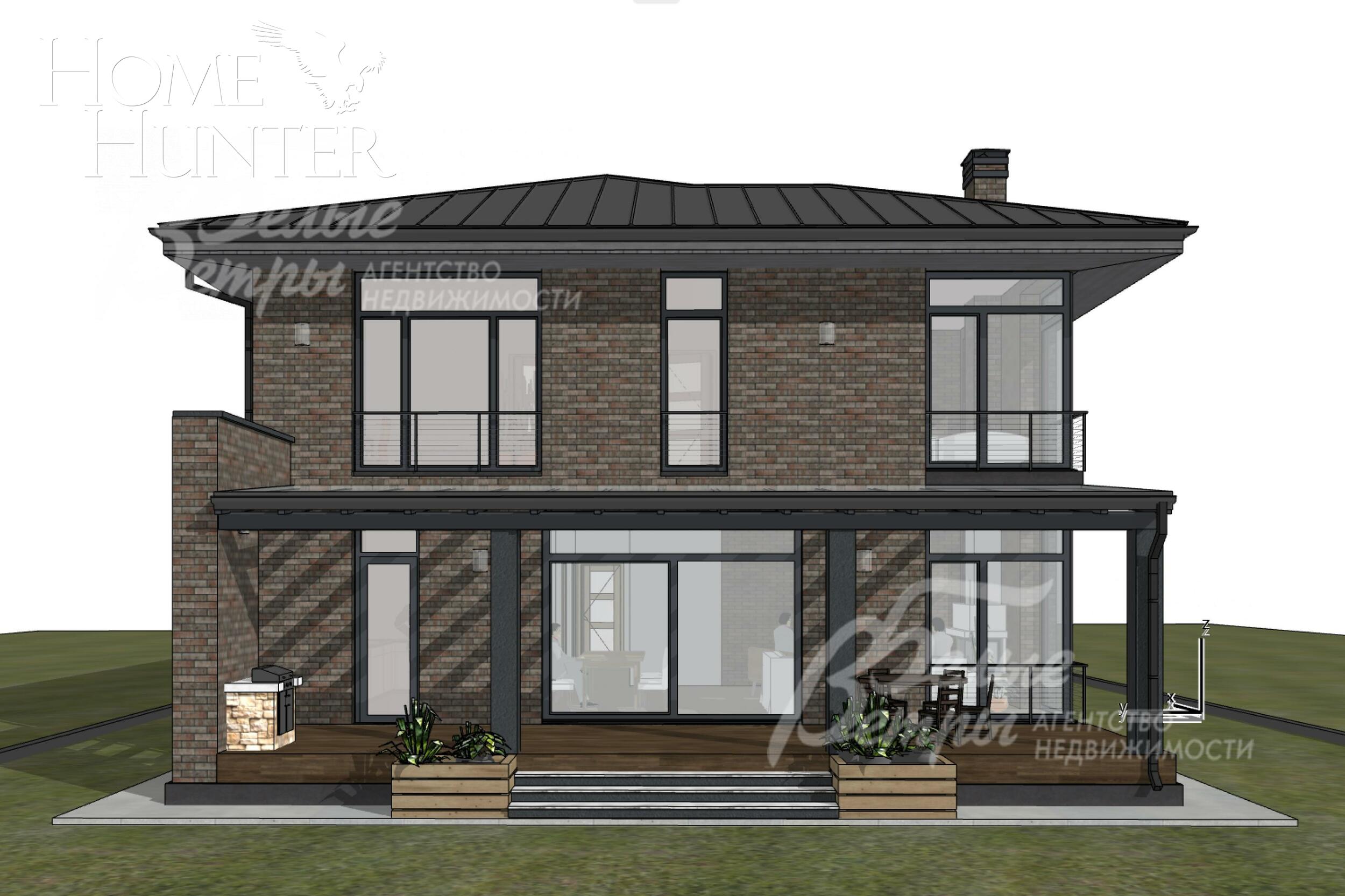 2-этажный коттедж 250 м² с отделкой