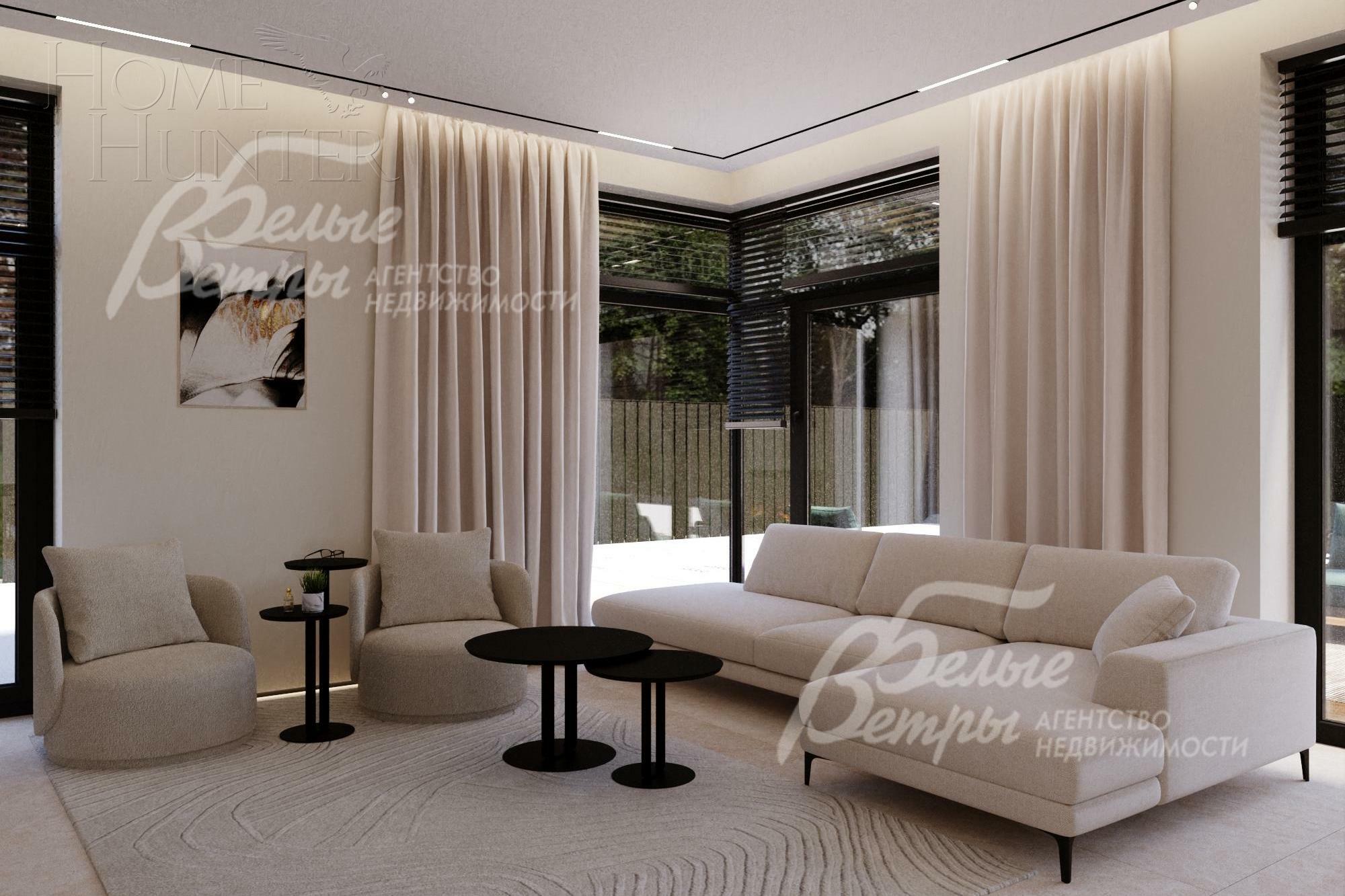 2-этажный коттедж 250 м² с отделкой