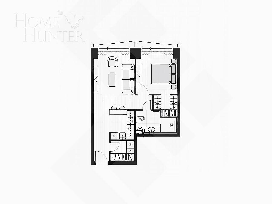 1-КОМН. КВАРТИРА БЕЗ ОТДЕЛКИ 48.8 М² НА 14 ЭТАЖЕ