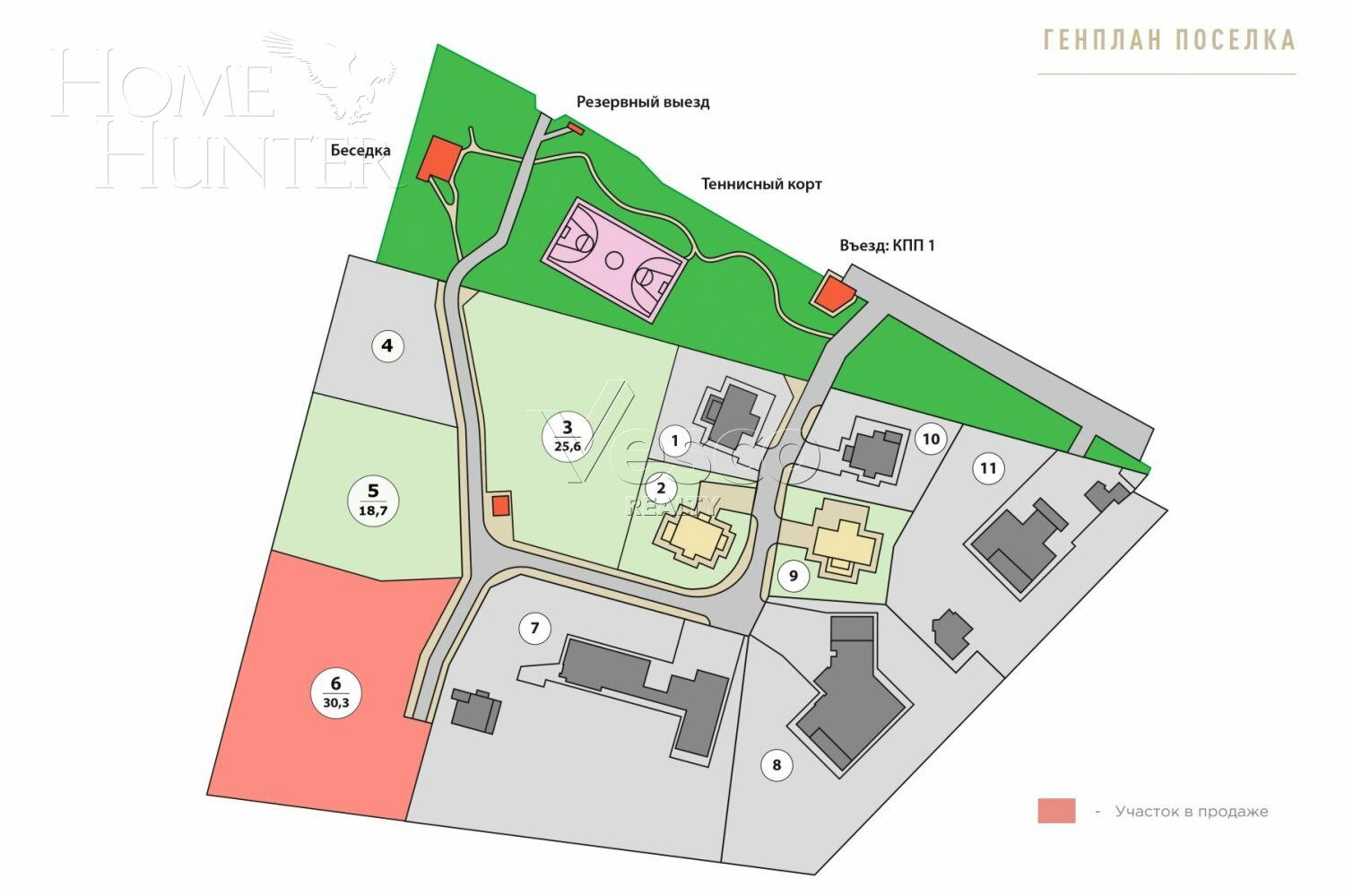 Участок 30.3 сот. в охраняемом поселке