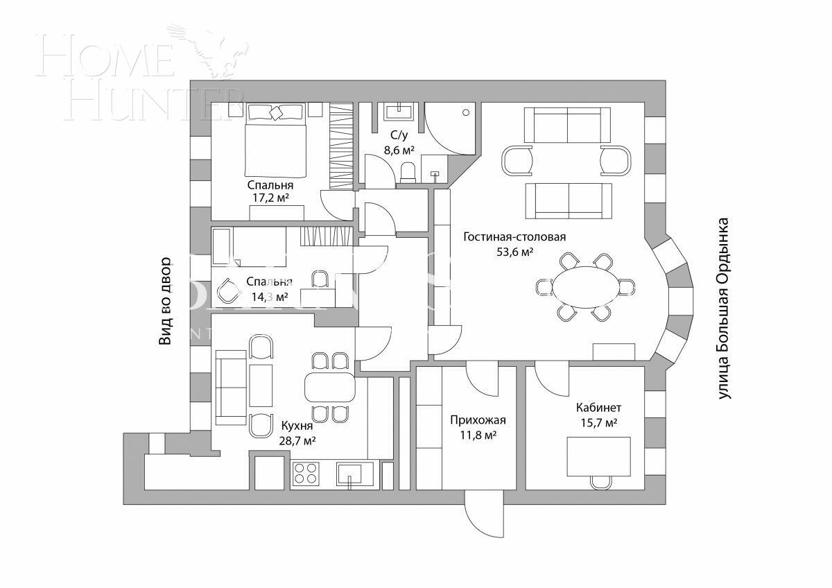 4-КОМН. КВАРТИРА С ОТДЕЛКОЙ 167.5 М² НА 5 ЭТАЖЕ