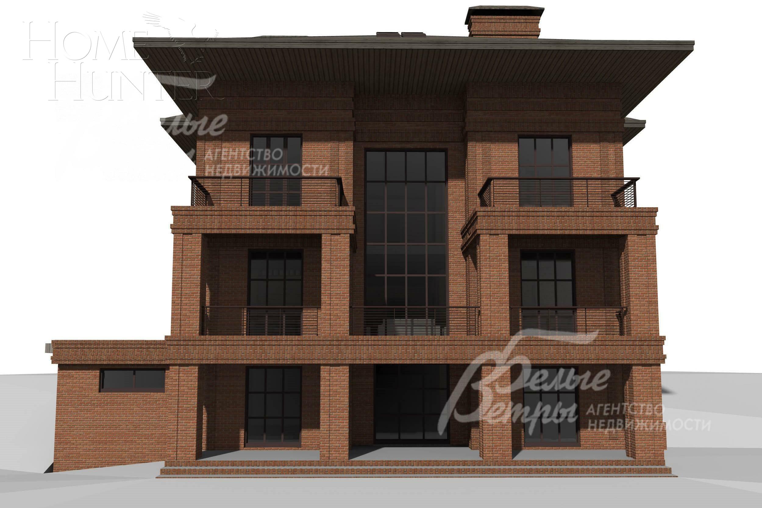 2-этажный коттедж 607 м² без отделки