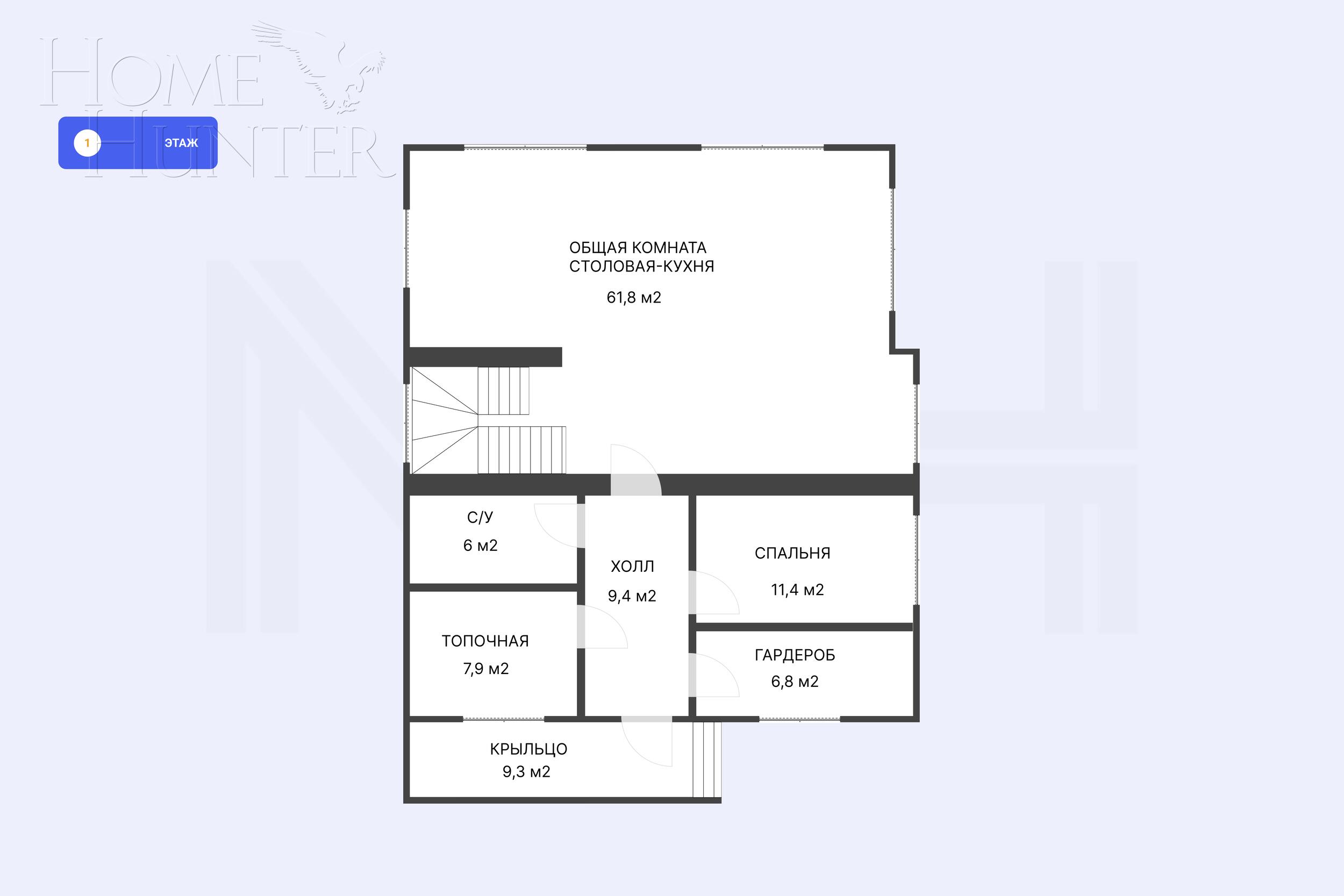 2-этажный коттедж 220 м² без отделки