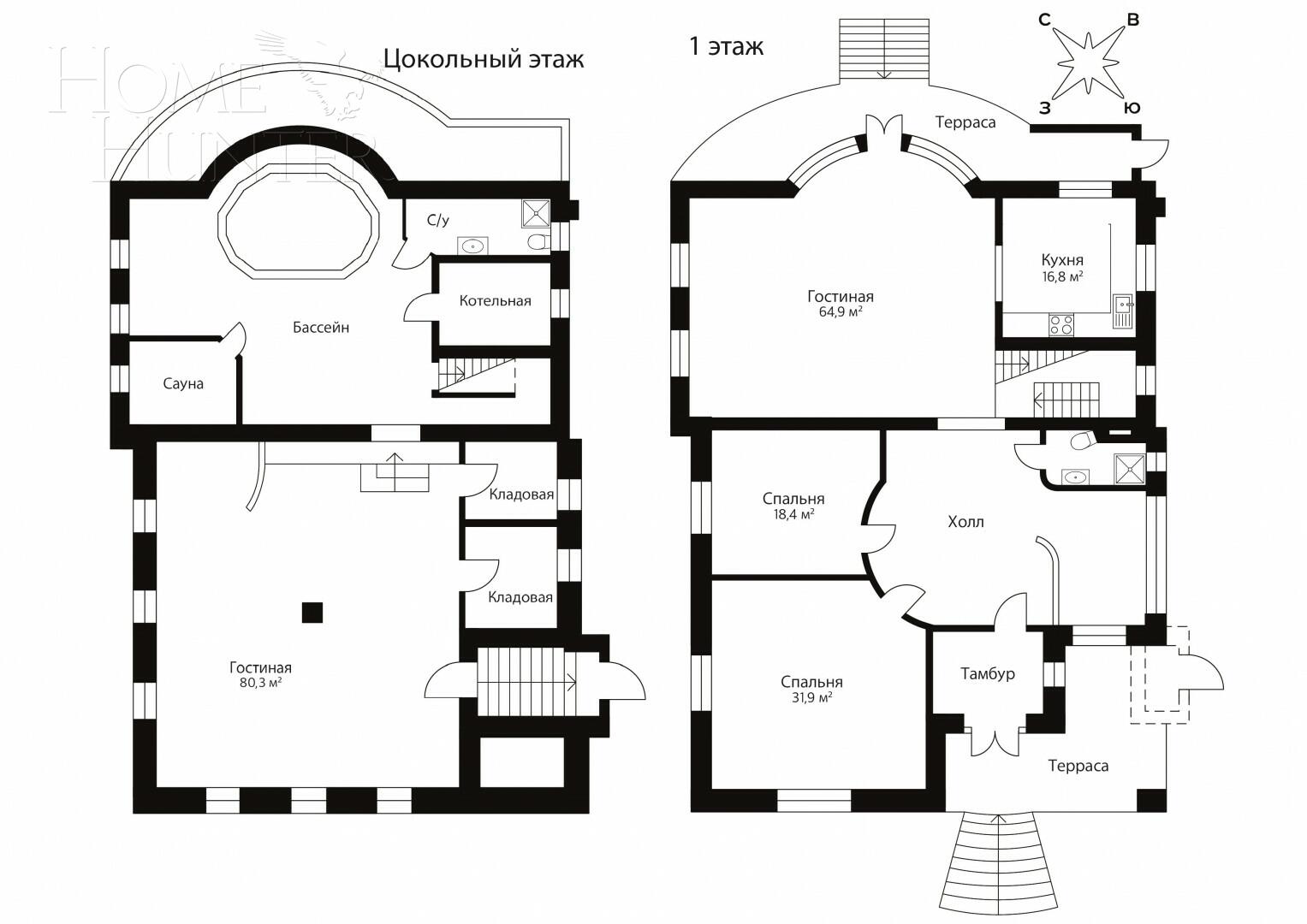2-этажный коттедж 560 м² с отделкой