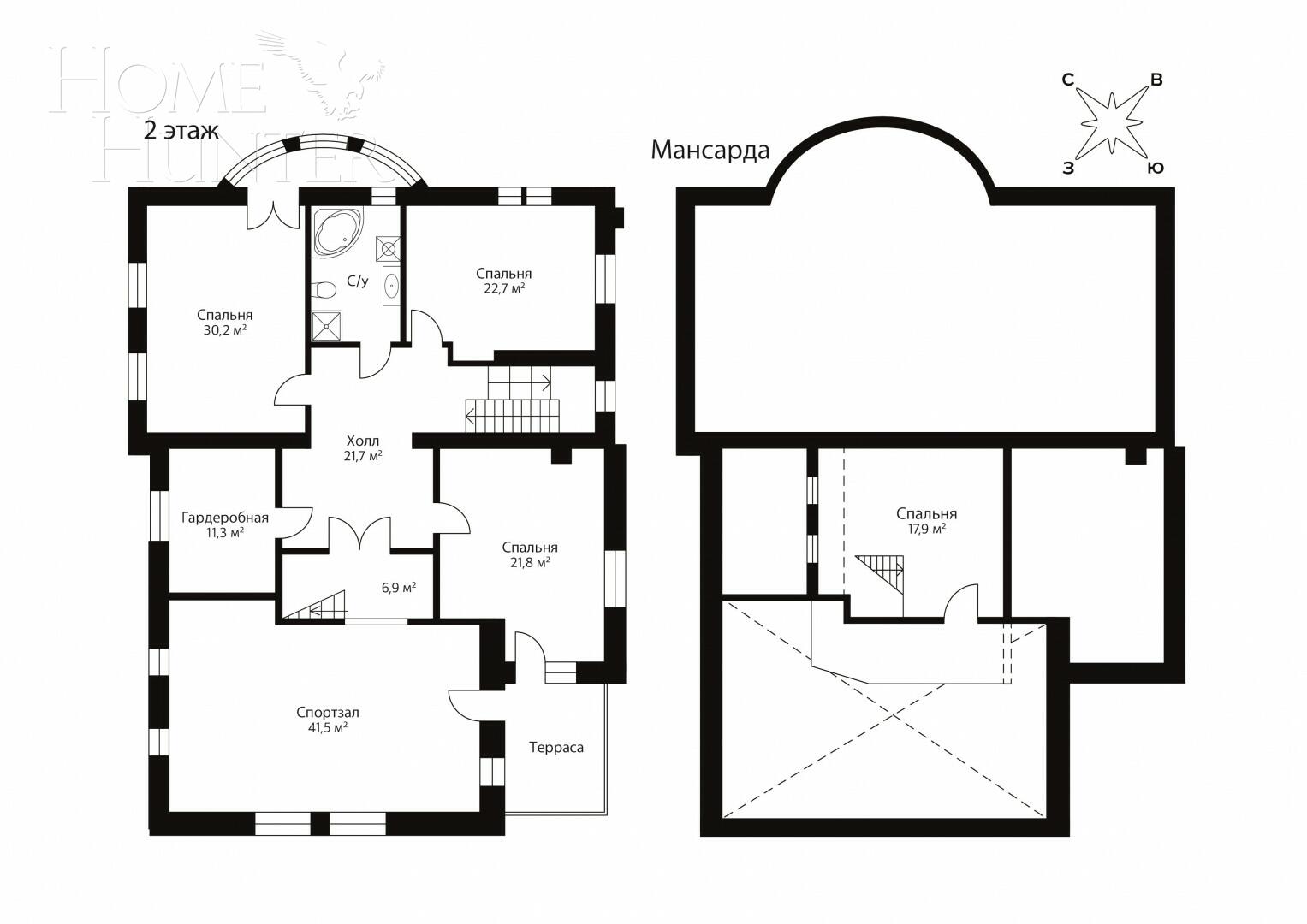 2-этажный коттедж 560 м² с отделкой