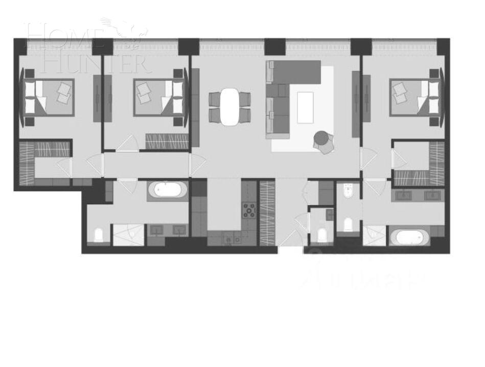 4-КОМН. КВАРТИРА С ОТДЕЛКОЙ 115 М² НА 1 ЭТАЖЕ