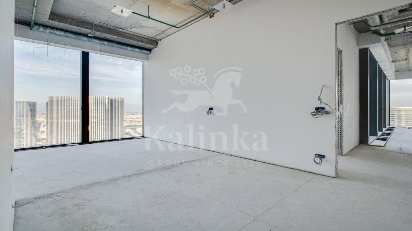 3-КОМН. АПАРТАМЕНТЫ БЕЗ ОТДЕЛКИ 142.5 М² НА 63 ЭТАЖЕ