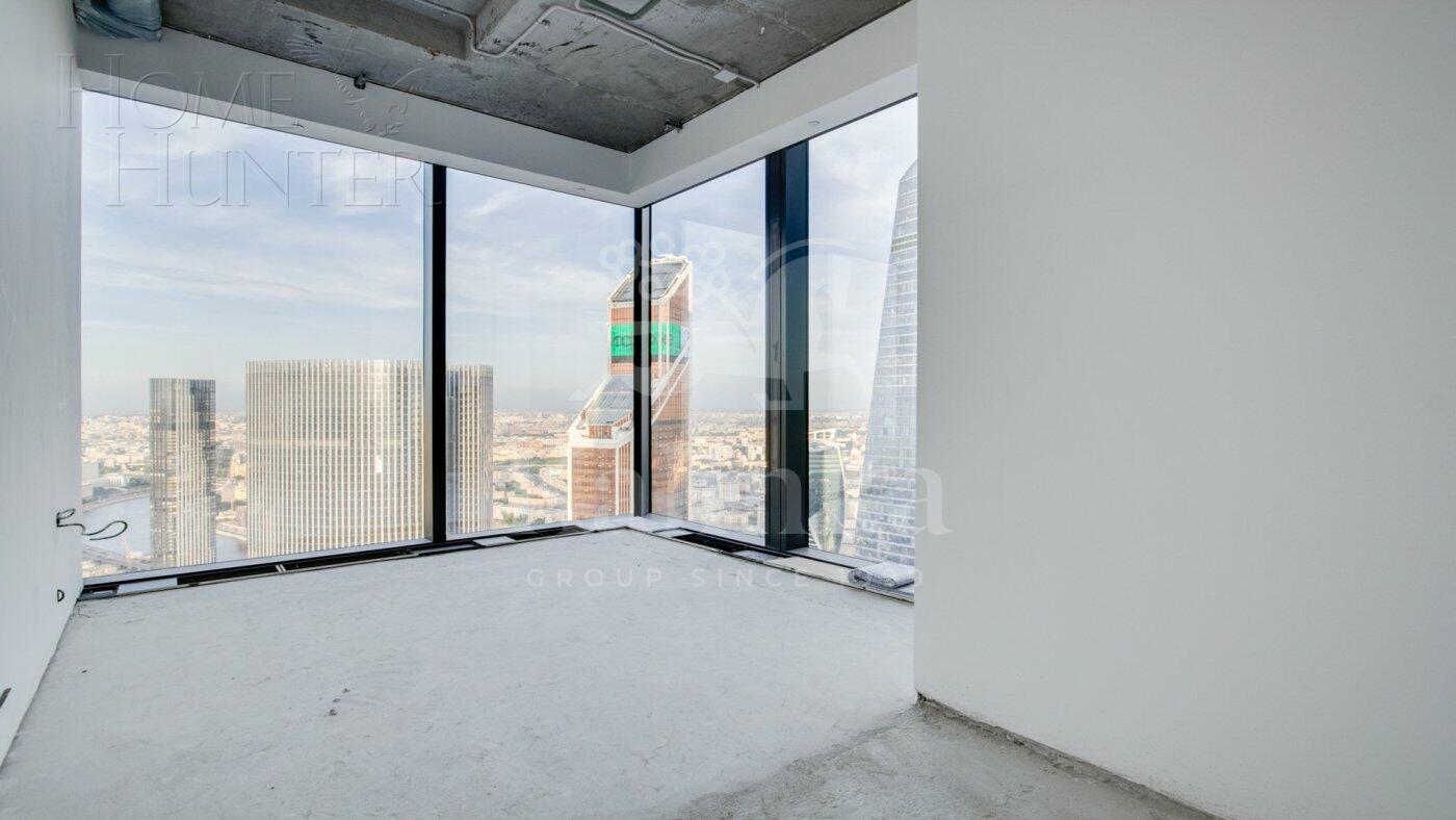 3-КОМН. АПАРТАМЕНТЫ БЕЗ ОТДЕЛКИ 142.5 М² НА 63 ЭТАЖЕ