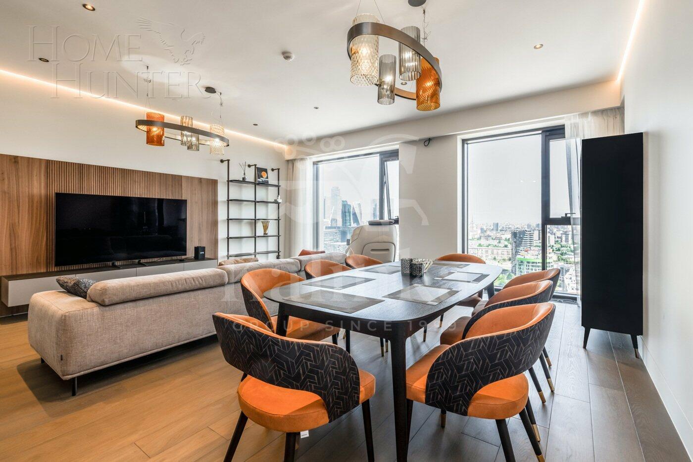 3-КОМН. АПАРТАМЕНТЫ С ОТДЕЛКОЙ 128 М² НА 24 ЭТАЖЕ