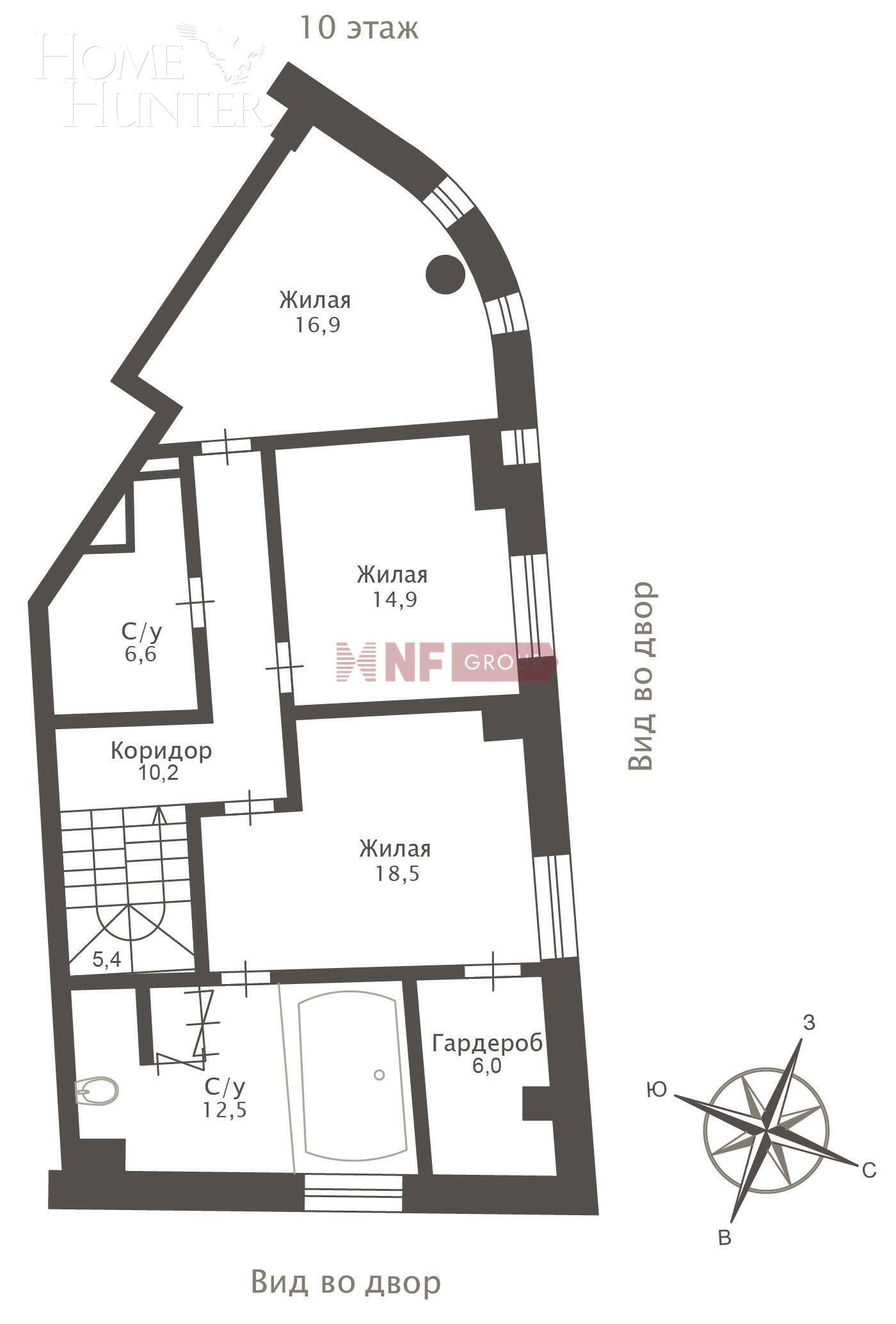 3-УРОВНЕВЫЙ ПЕНТХАУС С ОТДЕЛКОЙ 363 М² НА 9 ЭТАЖЕ