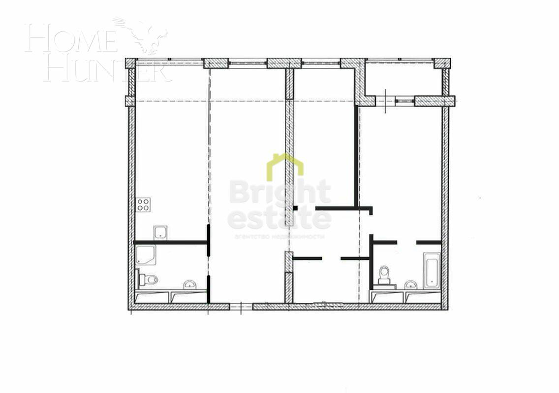 3-КОМН. КВАРТИРА С ОТДЕЛКОЙ 93.2 М² НА 4 ЭТАЖЕ
