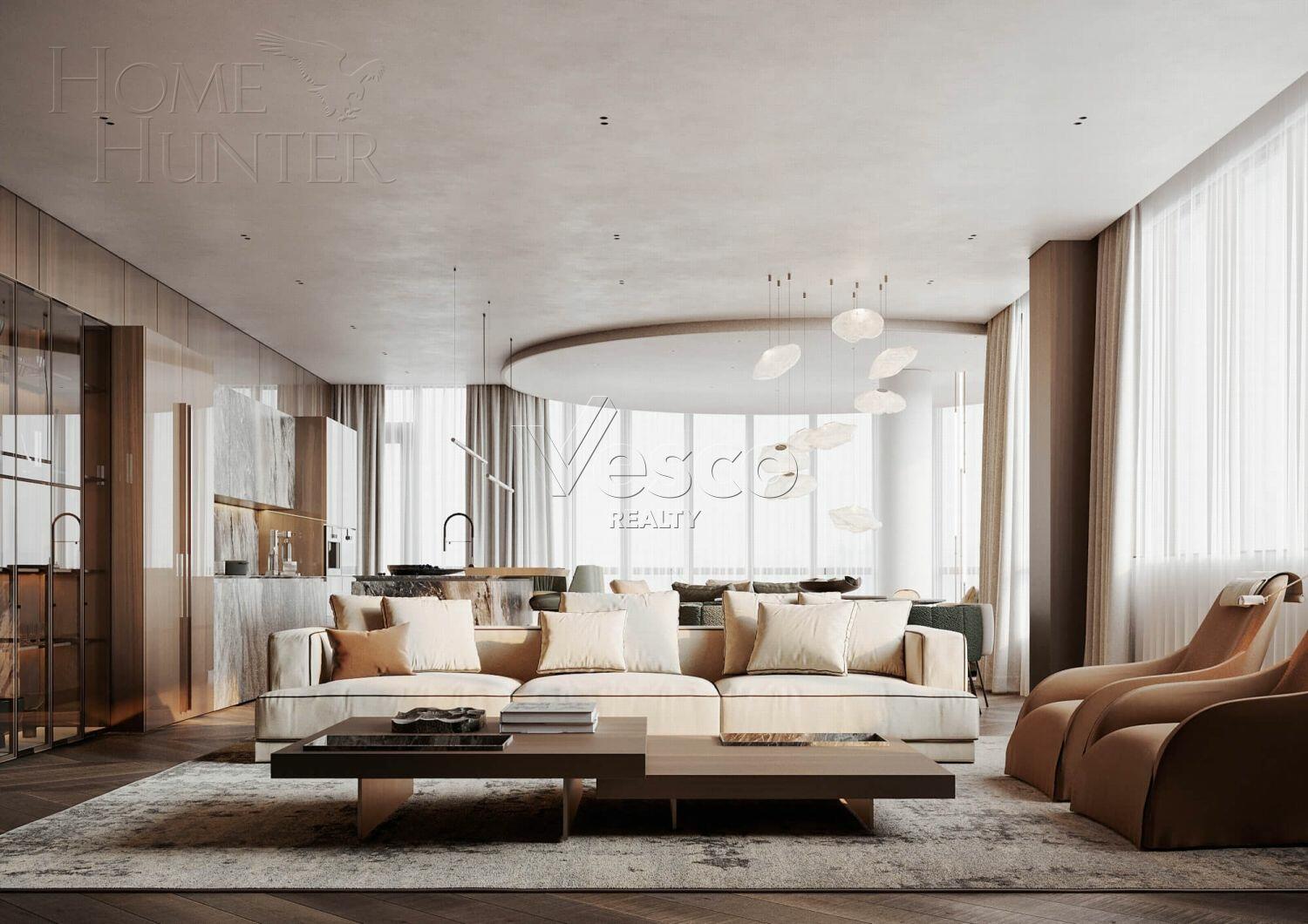 5-КОМН. ПЕНТХАУС БЕЗ ОТДЕЛКИ 255 М² НА 12 ЭТАЖЕ