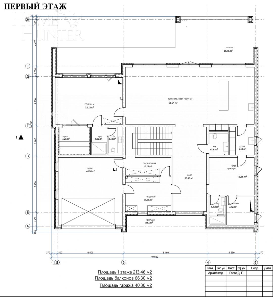 2-этажный коттедж 604 м² с отделкой