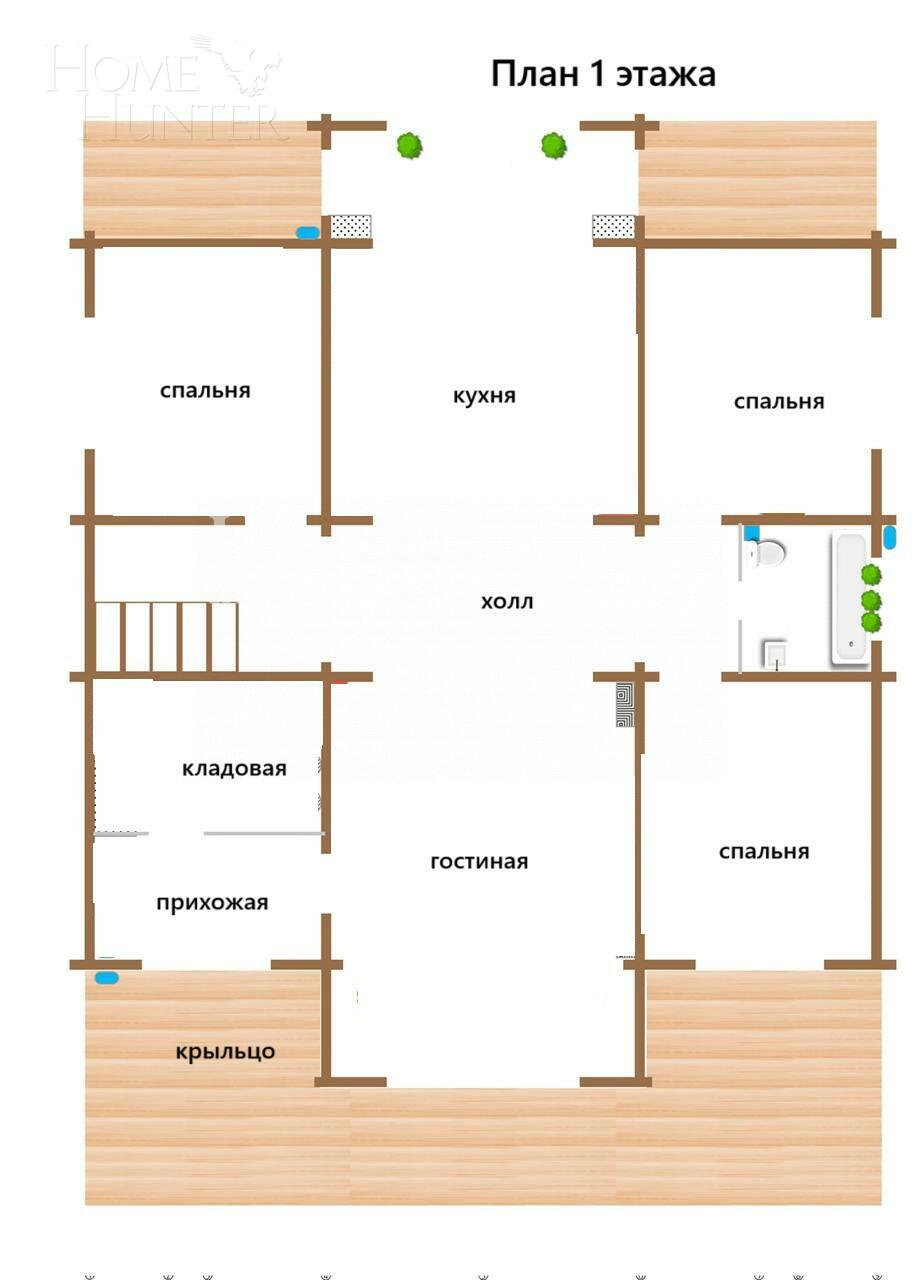 2-этажный коттедж 340 м² с отделкой