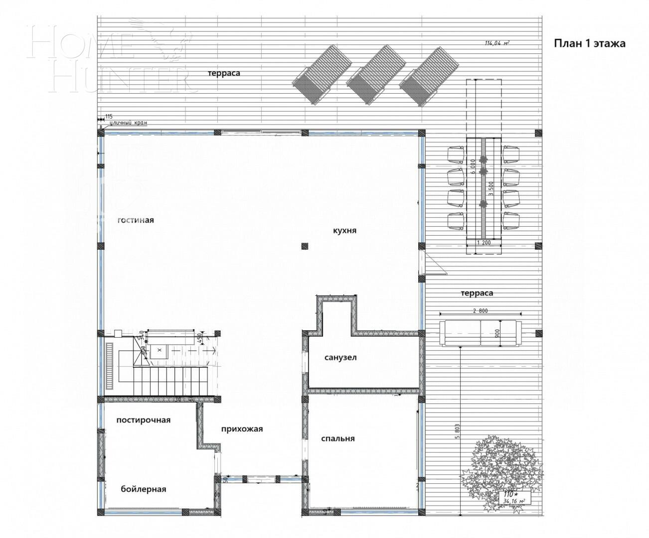 2-этажный коттедж 354 м² с отделкой