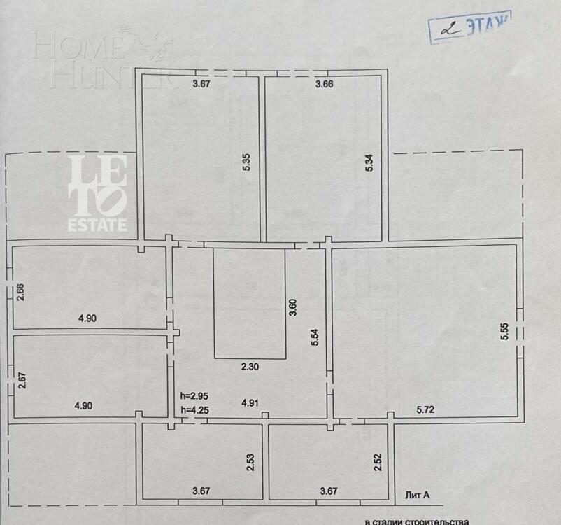 2-этажный коттедж 455 м² с отделкой
