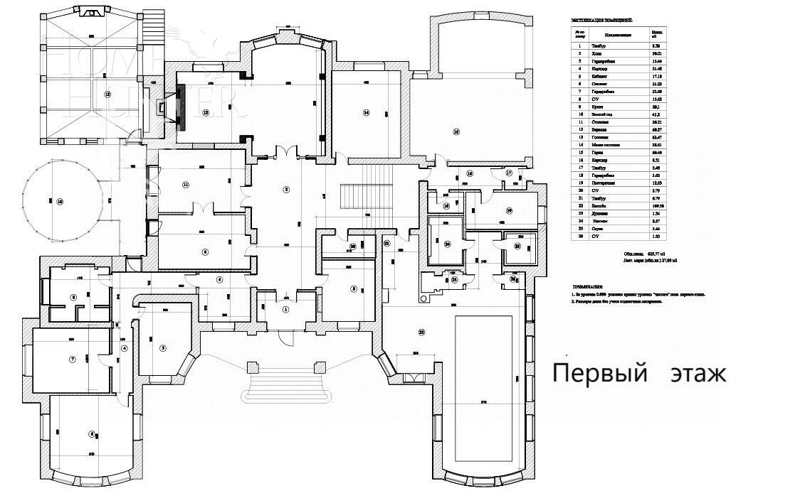 2-этажный коттедж 1 500 м² с отделкой