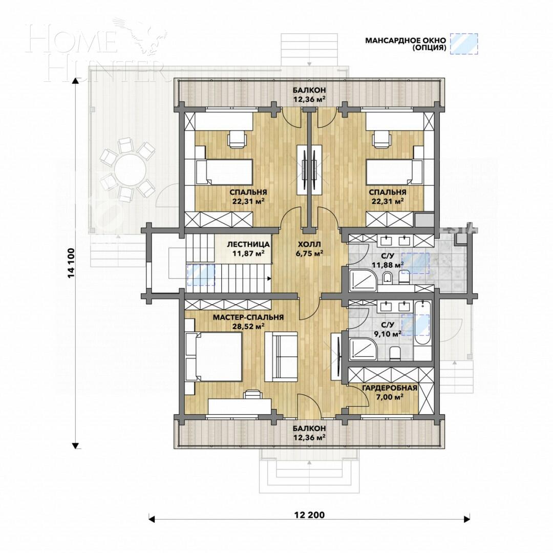 2-этажный коттедж 229.5 м² с отделкой