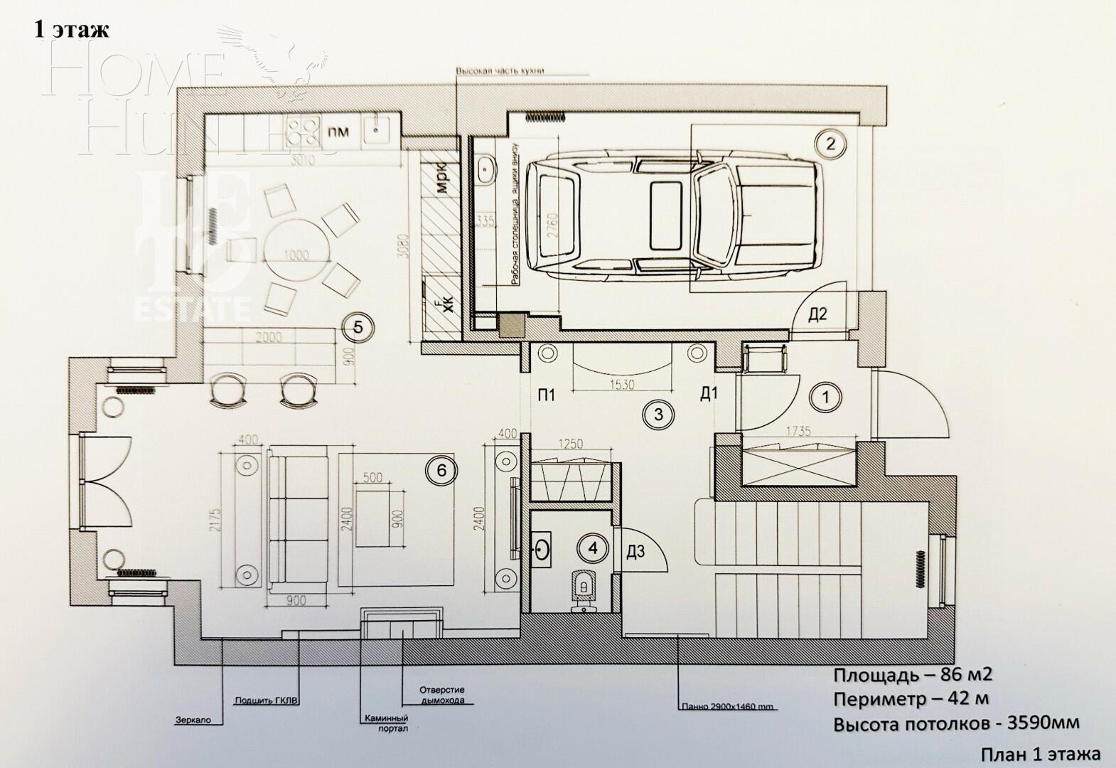 3-этажный таунхаус 293 м² с отделкой