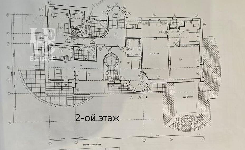2-этажный коттедж 1 150 м² с отделкой