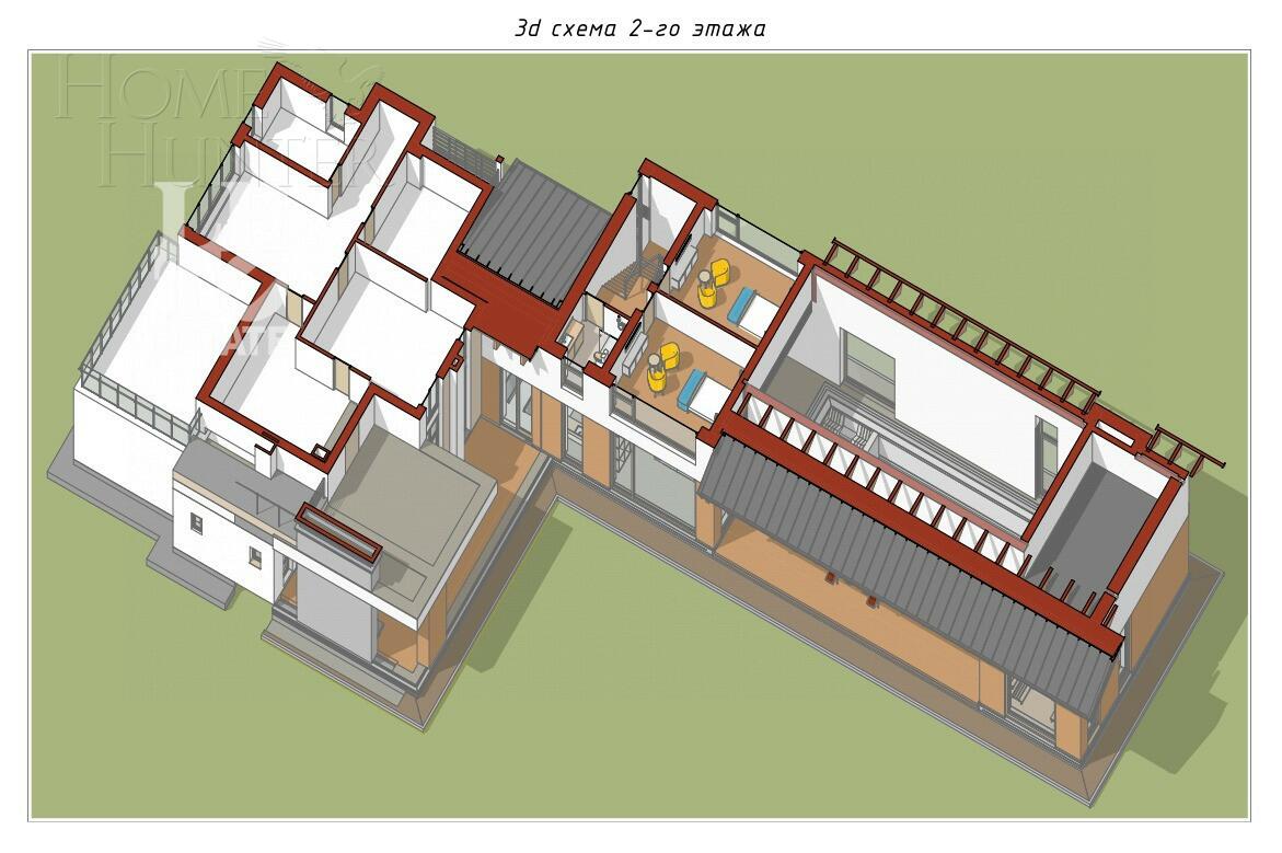 2-этажный коттедж 313 м² с отделкой