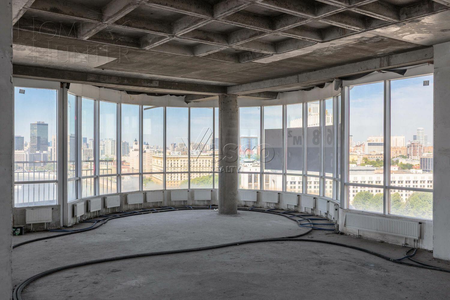 5-КОМН. ПЕНТХАУС БЕЗ ОТДЕЛКИ 255 М² НА 12 ЭТАЖЕ