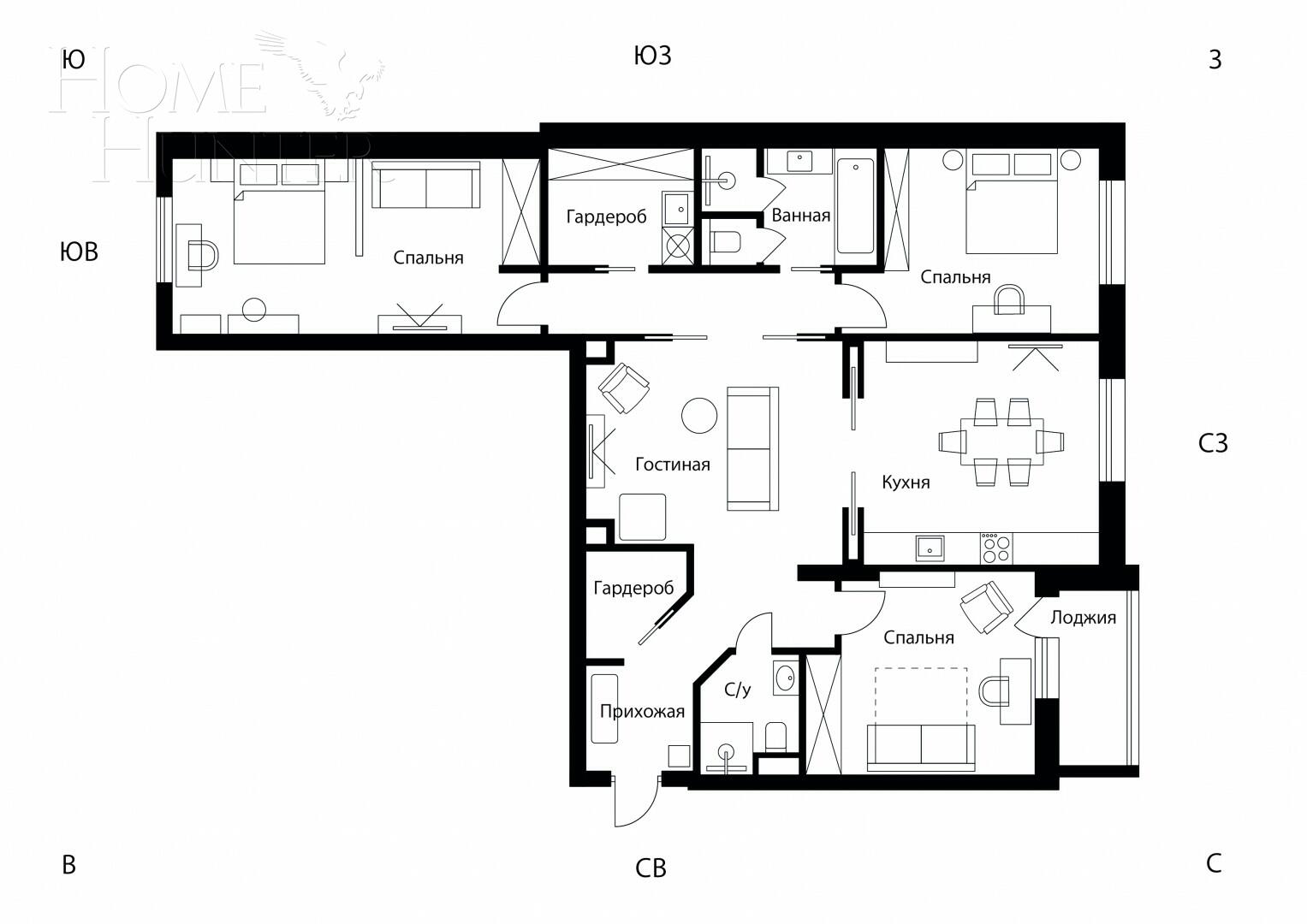 3-КОМН. КВАРТИРА С ОТДЕЛКОЙ 140.2 М² НА 2 ЭТАЖЕ