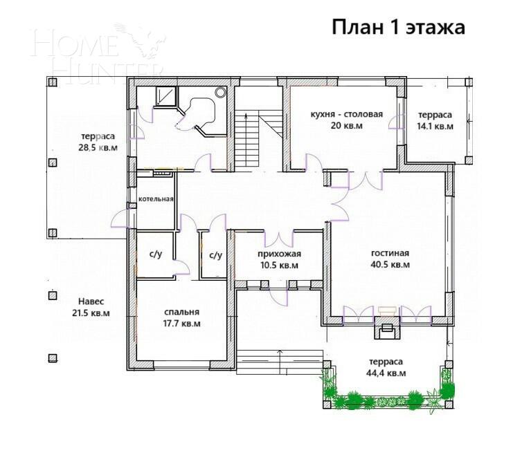 3-этажный коттедж 429 м² с отделкой