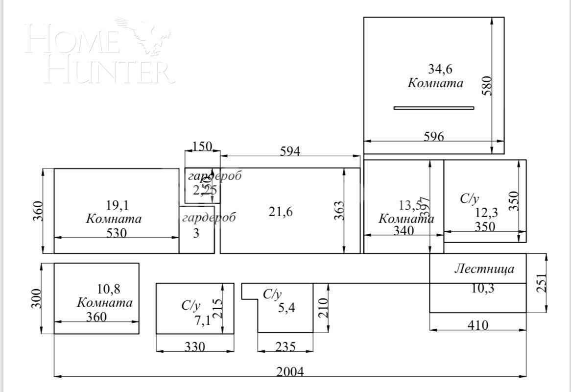 2-этажный коттедж 310 м² с отделкой