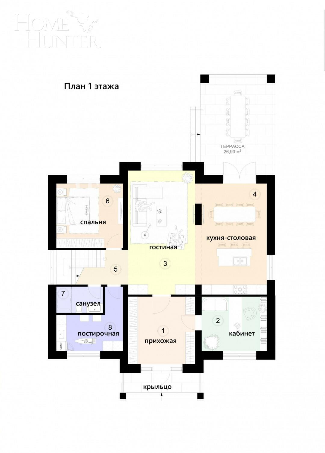 2-этажный коттедж 307 м² без отделки