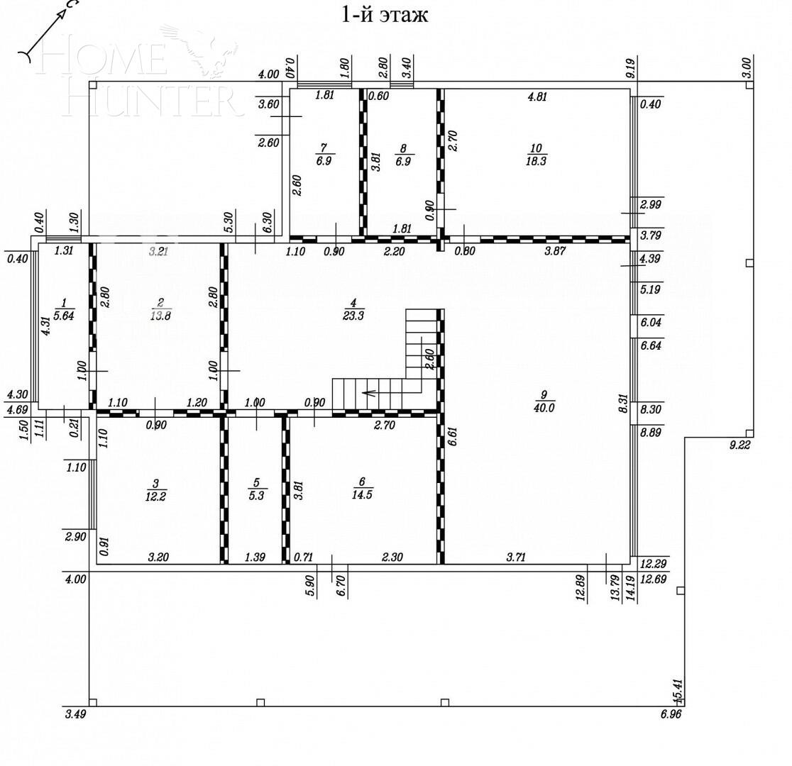 2-этажный коттедж 400 м² с отделкой