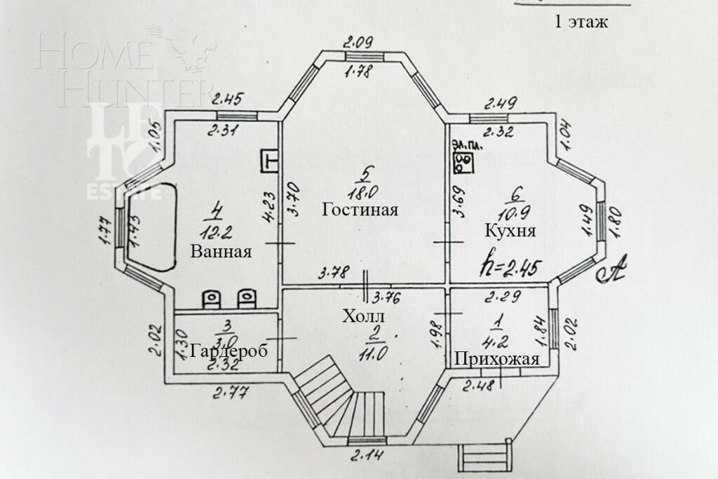 3-этажный коттедж 150 м² с отделкой