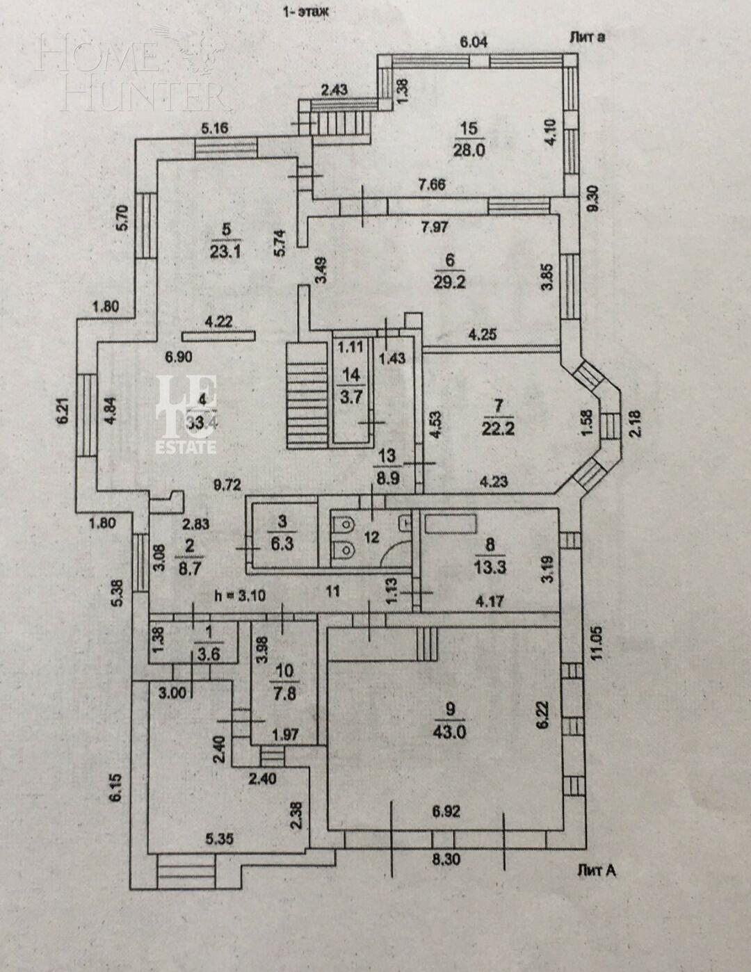 2-этажный коттедж 495 м² с отделкой