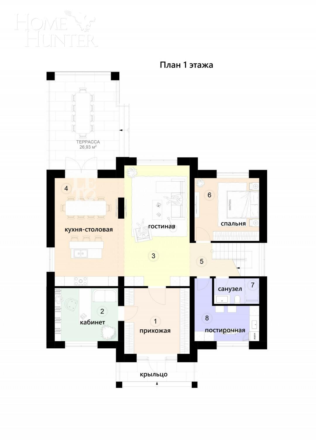 2-этажный коттедж 307 м² без отделки