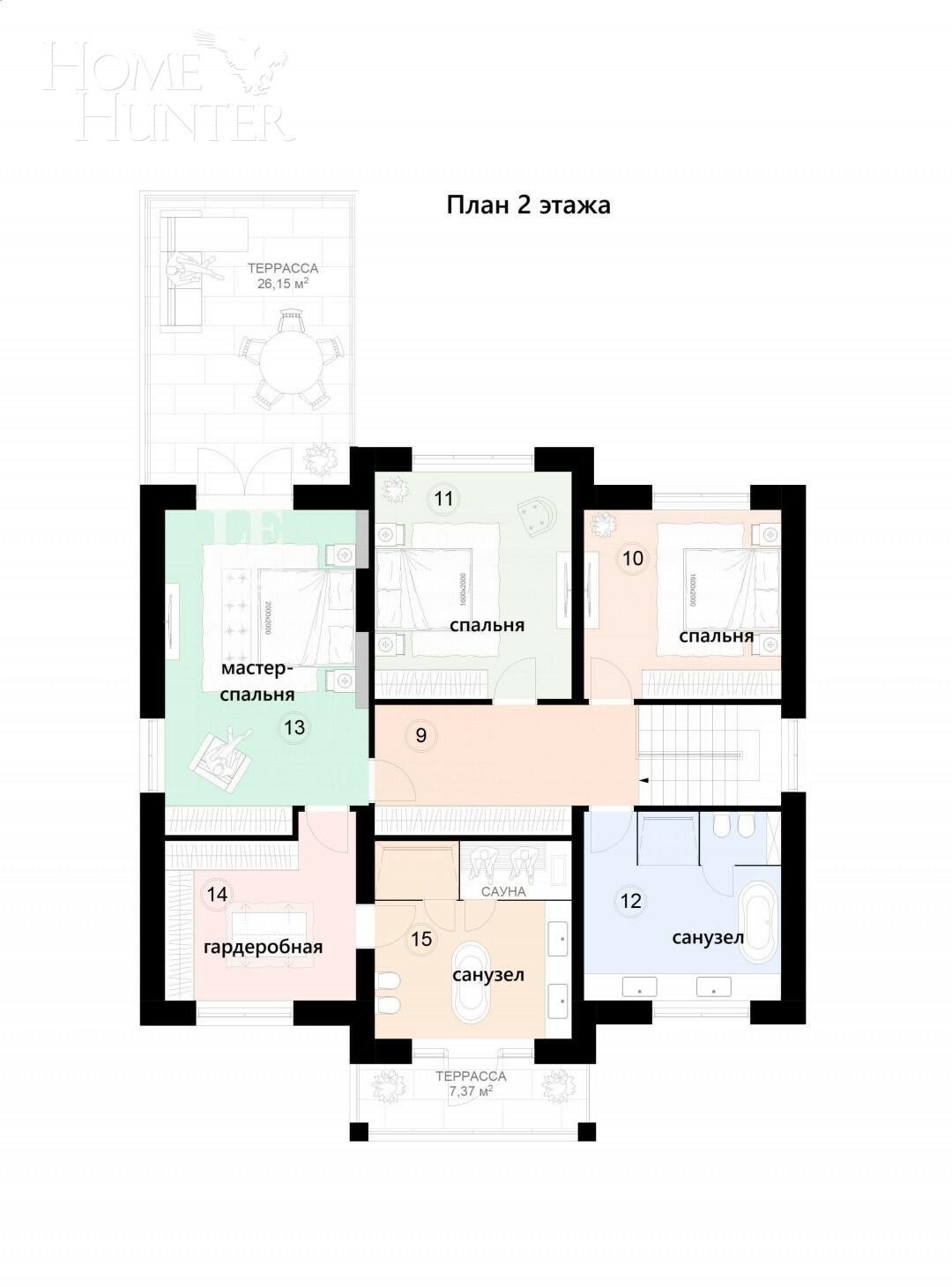 2-этажный коттедж 307 м² без отделки